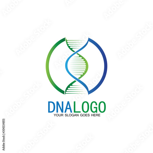 DNA vector logo design template.modern medical logotype.laboratory science icon symbol.colorful pharmacology sign-vector