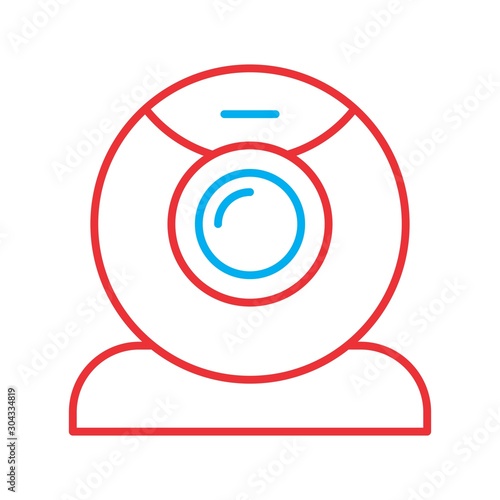 webcam Icon Isolated On Abstract Background