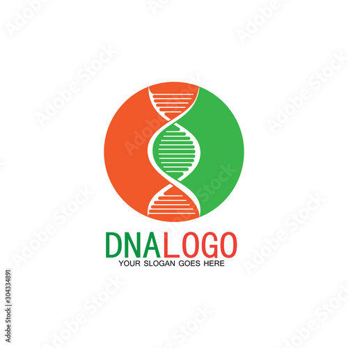 DNA vector logo design template.modern medical logotype.laboratory science icon symbol.colorful pharmacology sign-vector