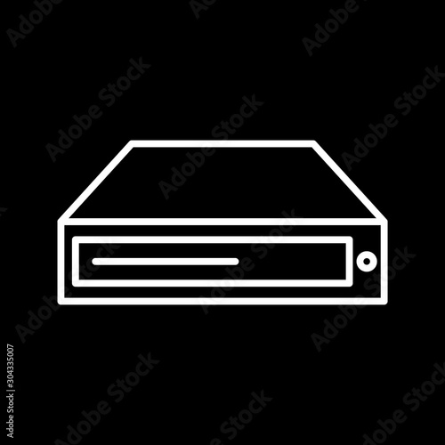 Dvd Rom Icon Isolated On Abstract Background