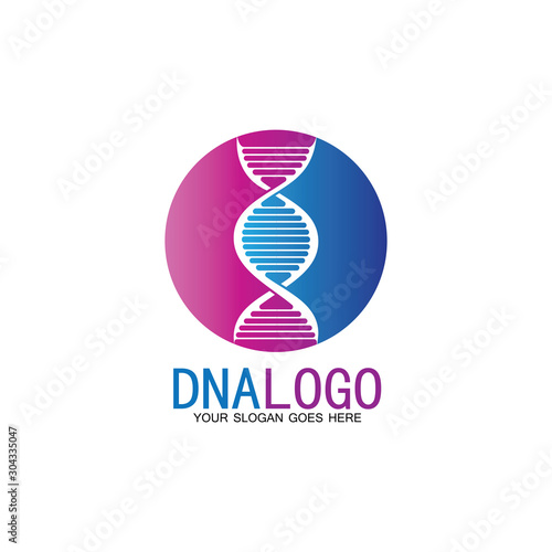 DNA vector logo design template.modern medical logotype.laboratory science icon symbol.colorful pharmacology sign-vector