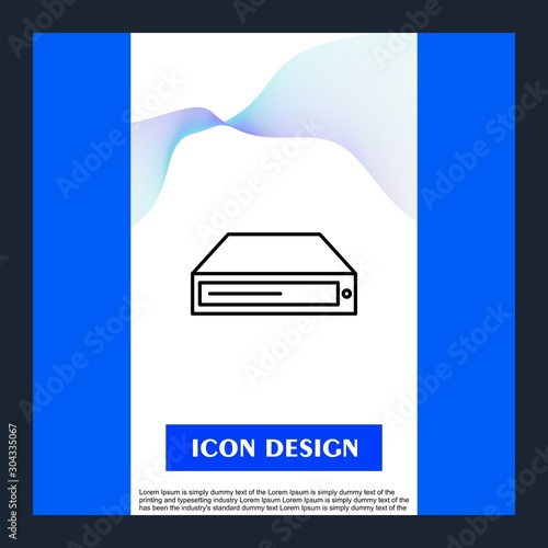 Dvd Rom Icon Isolated On Abstract Background