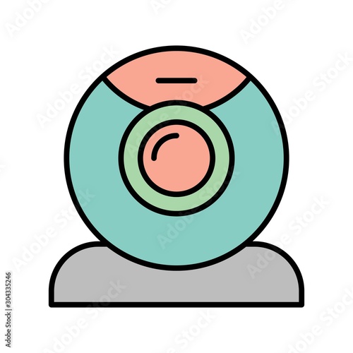 webcam Icon Isolated On Abstract Background