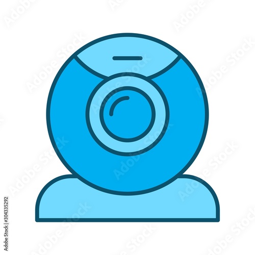 webcam Icon Isolated On Abstract Background