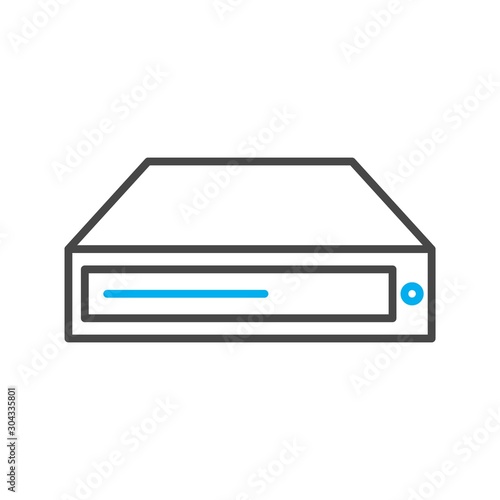 Dvd Rom Icon Isolated On Abstract Background