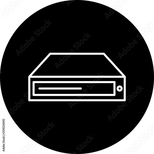 Dvd Rom Icon Isolated On Abstract Background