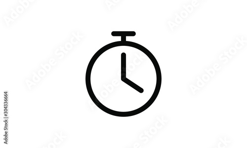 Stopwatch timer icon vector photo