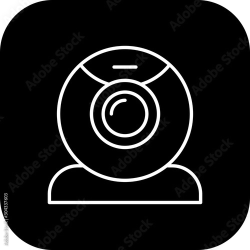 webcam Icon Isolated On Abstract Background
