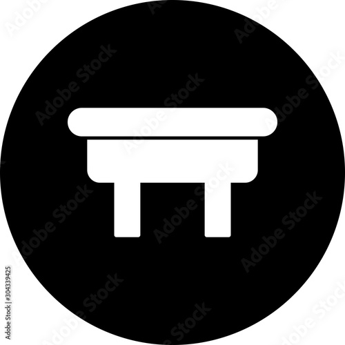 ottoman Icon Isolated On Abstract Background