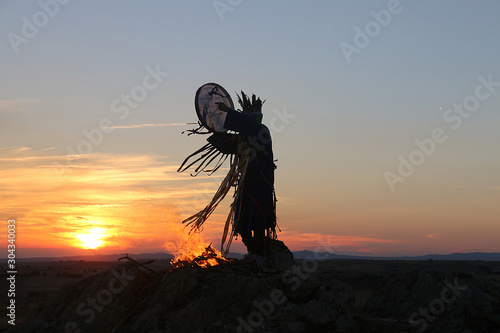 Quadro su tela shaman ritual