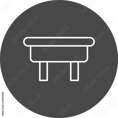 ottoman Icon Isolated On Abstract Background
