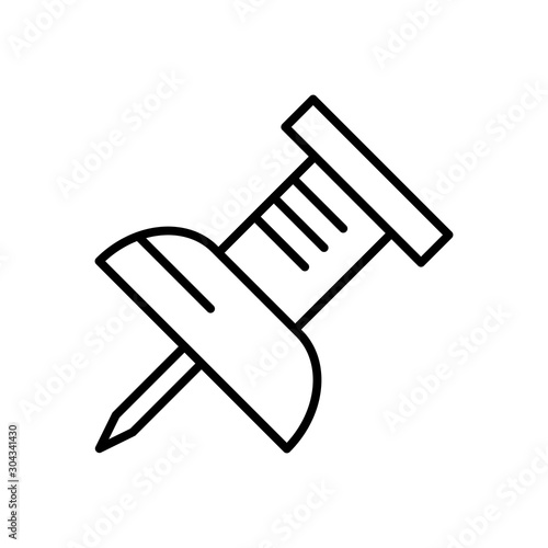 Pin Icon Isolated On Abstract Background