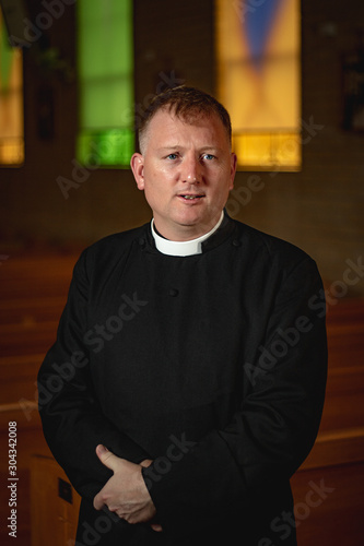 Tablou pe pânză Catholic Priest In Church - Instituted Acolyte