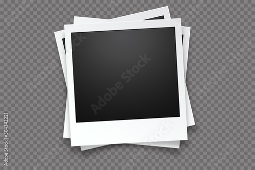 Obraz na płótnie Blank photo frame, isolated on transparent background. w salonie