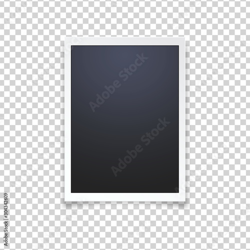 Obraz na płótnie Blank photo frame, isolated on transparent background. w salonie