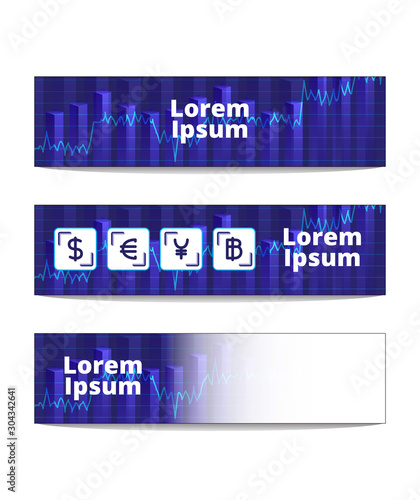 Modern banner finacial vector design