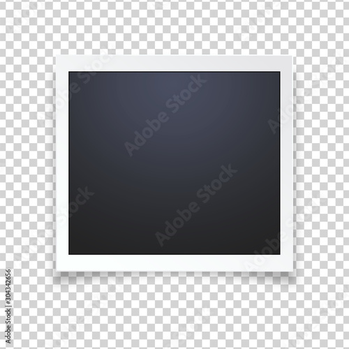 Obraz na płótnie Blank photo frame, isolated on transparent background. w salonie