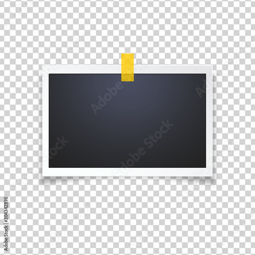 Obraz na płótnie Blank photo frame, isolated on transparent background. w salonie