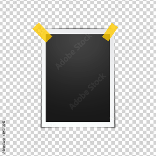 Obraz na płótnie Blank photo frame, isolated on transparent background. w salonie