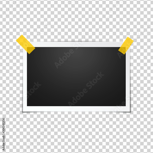 Obraz na płótnie Blank photo frame, isolated on transparent background. w salonie