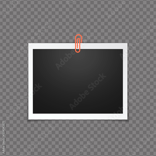 Obraz na płótnie Blank photo frame, isolated on transparent background. w salonie