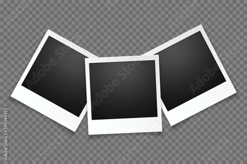 Obraz na płótnie Blank photo frame, isolated on transparent background. w salonie