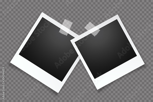 Obraz na płótnie Blank photo frame, isolated on transparent background. w salonie