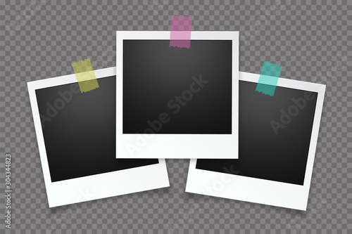 Obraz na płótnie Blank photo frame, isolated on transparent background. w salonie