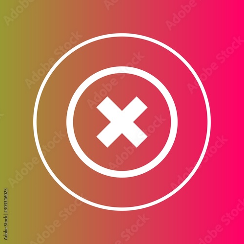  Canceled  icon isolated on abstract background
