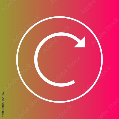Restart  icon isolated on abstract background