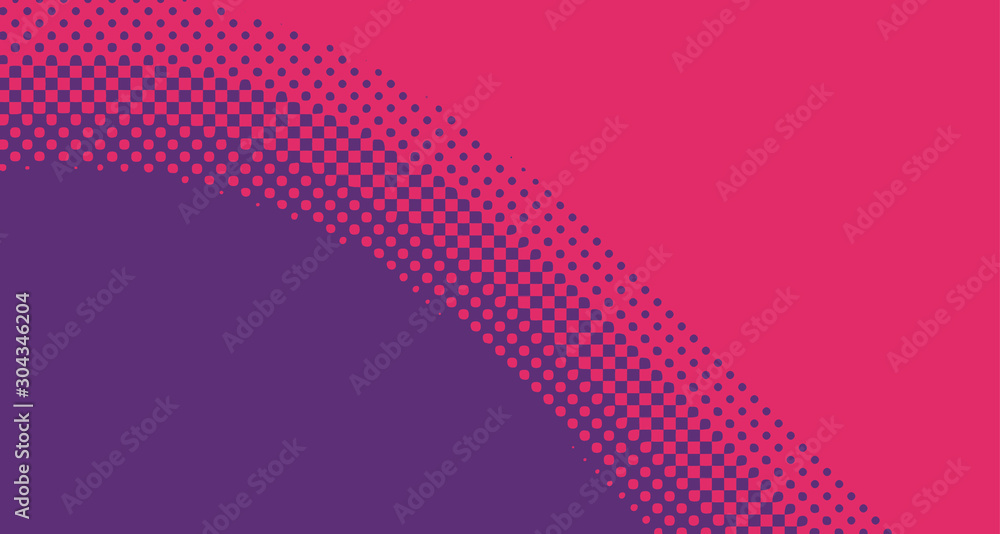 Fototapeta premium Red halftone pop art background abstract vector comics style blank layout template with clouds beams and isolated dots pattern. For sale banner for your designe 1960s. with copy space eps10