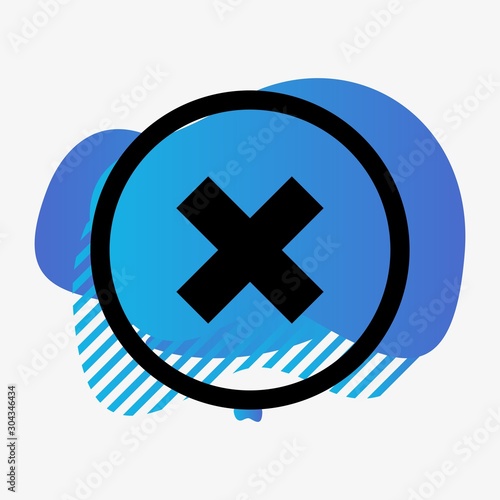  Canceled  icon isolated on abstract background