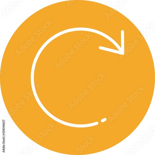 Restart  icon isolated on abstract background
