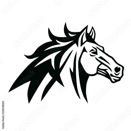 Horse Logo Mascot Design Vector Illustration