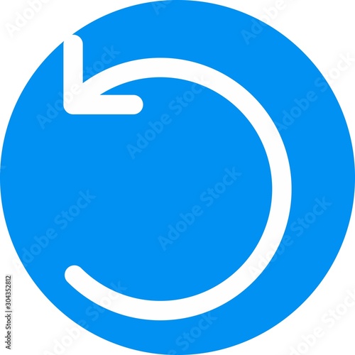 Restart  icon isolated on background