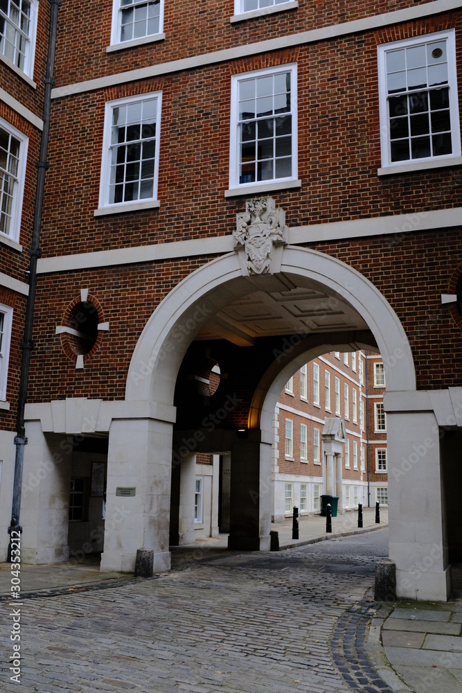 Archway into Inner Temple from Middle Temple Lane, London
