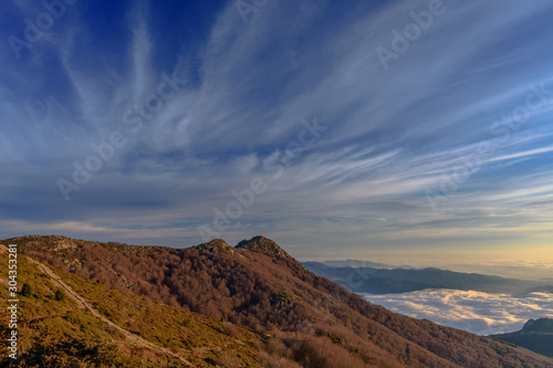 Morning at the top of the mountains (Peak of Turo de l'home, Montseny Natural Park, Catalonia, Spain)