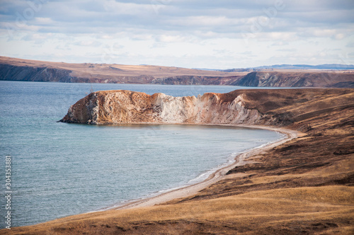 View of the coast of Baikal lake