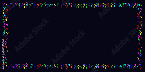 Pattern frame of question marks