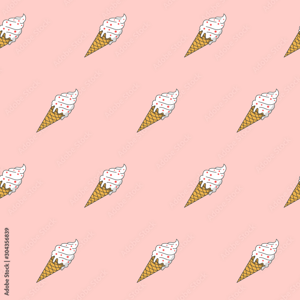 Wrapping paper - Seamless pattern of ice cream for vector graphic design Wrapping paper - Seamless pattern of ice cream for vector graphic design