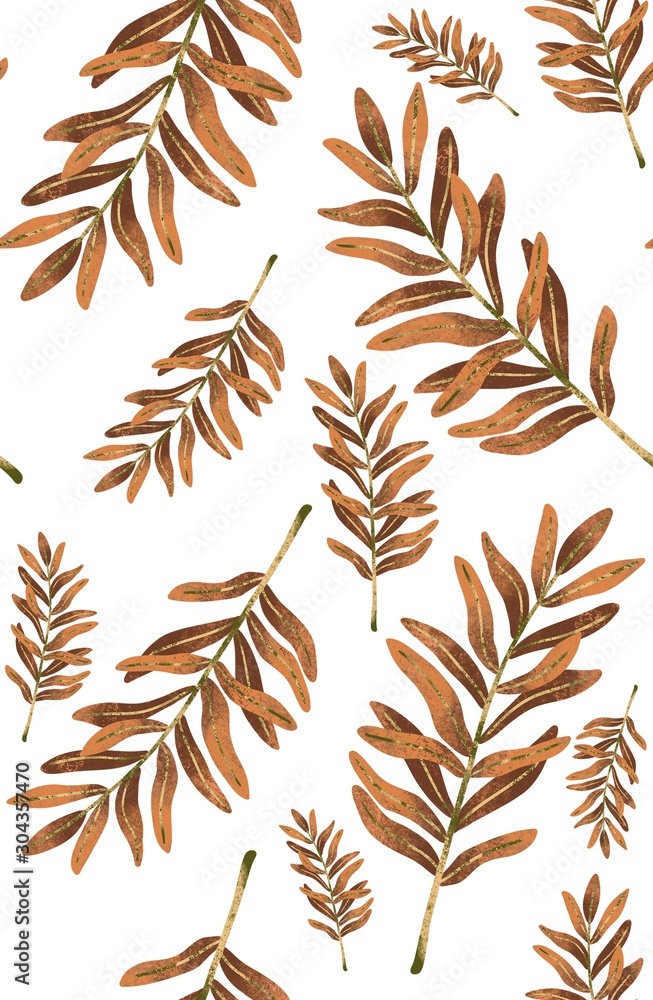 Bright floral composition made of leaf. Raster pattern can be used for wallpapers, pattern fills, web page backgrounds,surface textures. Gorgeous floral arrangement