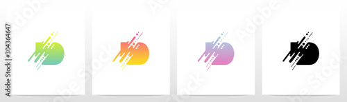 Abstract Dots And Lines Letter Logo Design d