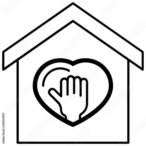 Emergency Homeless Shelters Vector Rescue Icon design