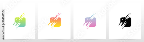 Abstract Dots And Lines Letter Logo Design o