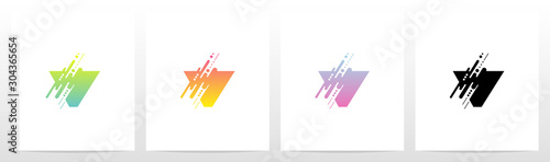 Abstract Dots And Lines Letter Logo Design v