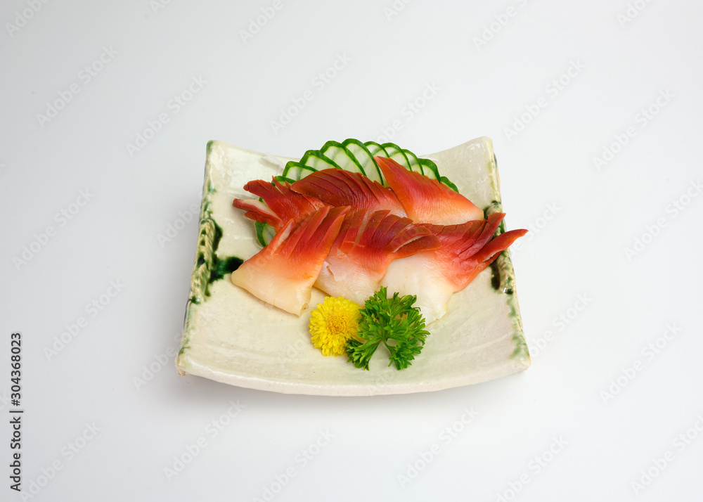 Sashimi Hokkigai or Surf Calm of japanese food Sashimi Hokkigai or Surf Calm of japanese food