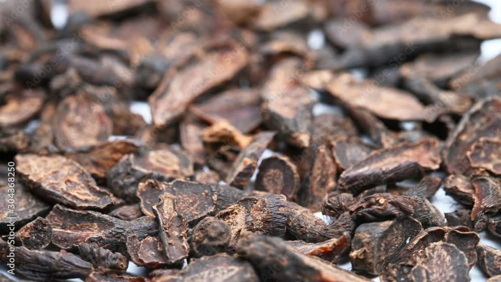 side view herb medicine XiangFu or Cyperi Rhizoma or Nutgrass Galingale Rhizome rotate and pause side view herb medicine XiangFu or Cyperi Rhizoma or Nutgrass Galingale Rhizome rotate and pause