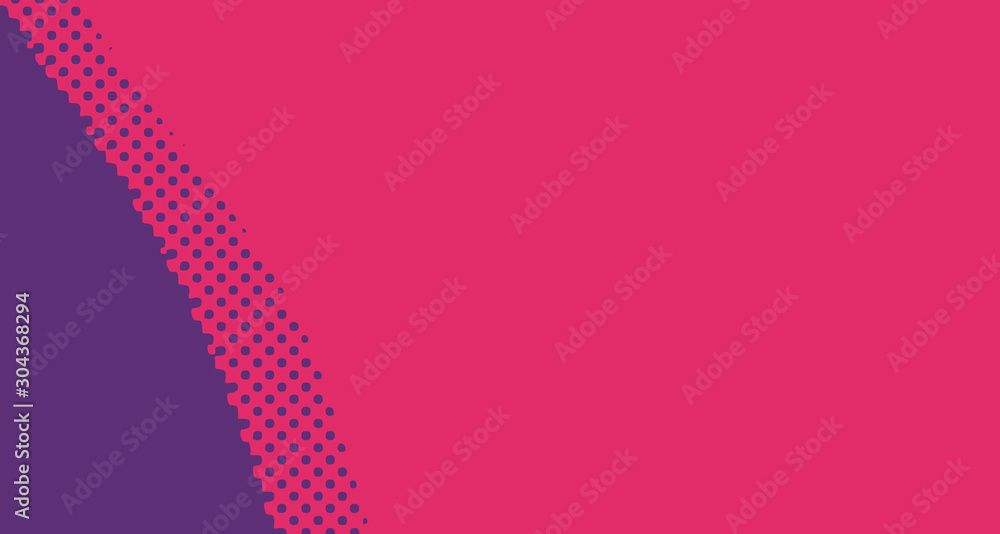 Fototapeta premium Red halftone pop art background abstract vector comics style blank layout template with clouds beams and isolated dots pattern. For sale banner for your designe 1960s. with copy space eps10