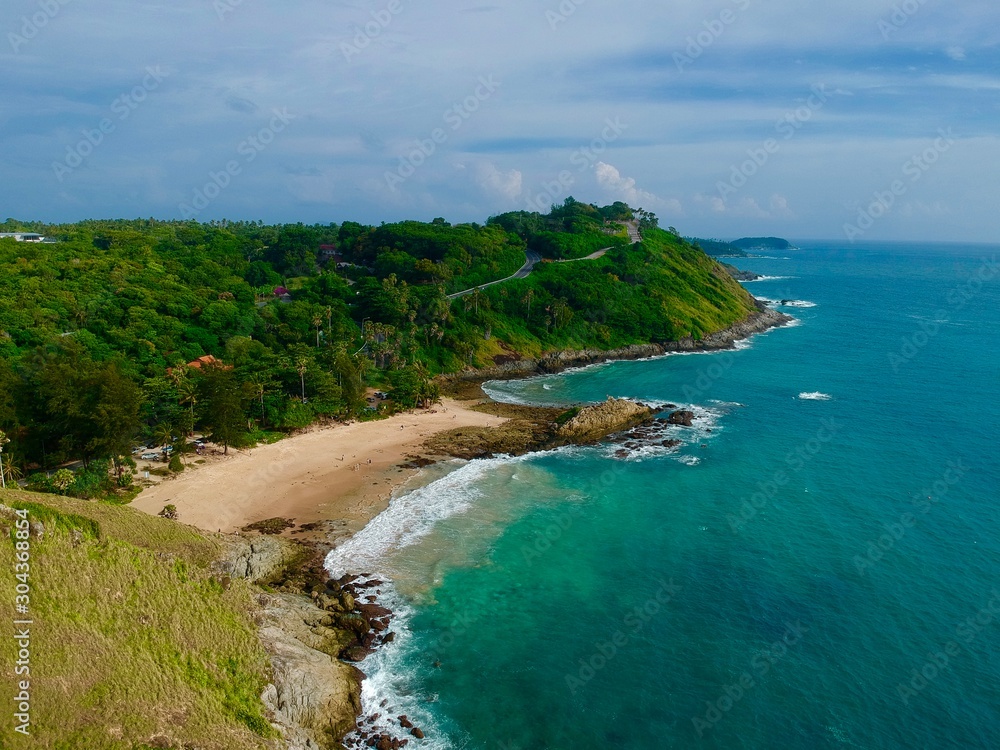 Naiharn Beach and Promthep cape phuket Thailand 