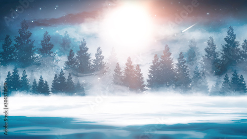 Winter abstract landscape. ...